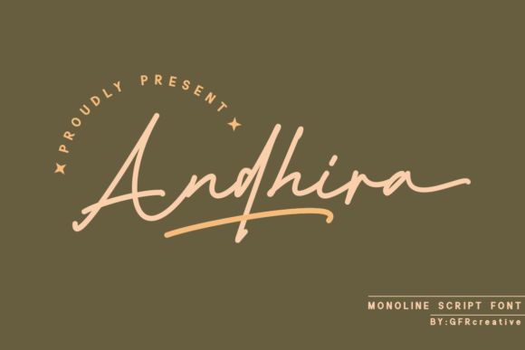 Andhira: The Monoline Script Font for Clear Campaigns