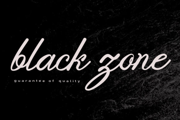 Black Zone: A Script Font for Strong Branding