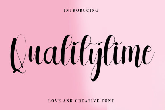Qualitytime: A Handwritten Typeface for Editorial Warmth
