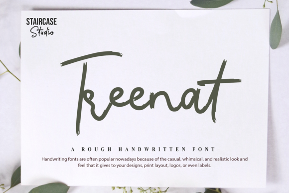 Treenat Font: A Handwritten Typeface for Crafters