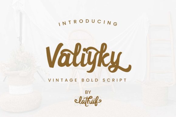 Valiyky: A Vintage Script Font for Modern Campaigns