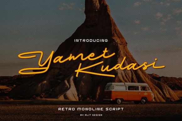 Yamet Kudasi: A Retro Script Font for Editorial Design