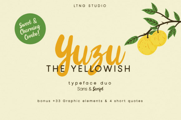 Yuzu the Yellowish Duo Font for Branding